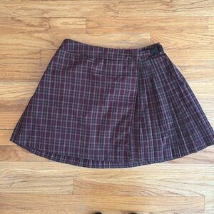WILD FABLE• plaid pleated mini skirt